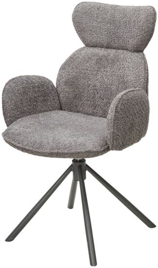 Стул VARDY 360 град.поворот. Темно-серый букле XD841-16 / Серый