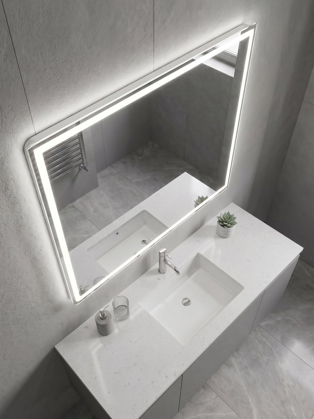 Зеркало MIXLINE 'Адор-Лайт-2' 800*600 (ШВ) сенсорный выключатель, светодиодная подсветка + подогрев