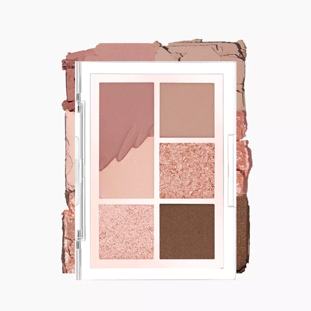 CLIO Компактная палетка теней для век 02 Rosy Haze (теплые розовые оттенки) pro eye pallete mini