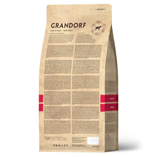 Сухой корм Grandorf CAT Lamb&Turkey INDOOR для домашних кошек, ягнёнок с индейкой