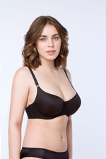 Формованный бюстгальтер из воздухопроницаемого материала (Размер: 85B) (Цвет: черный)