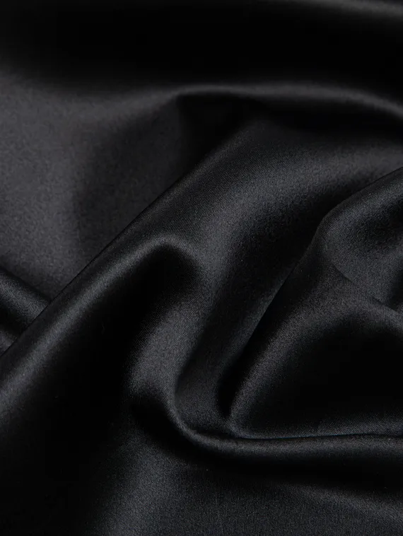 Шелк натуральный с эластаном, Италия, черный