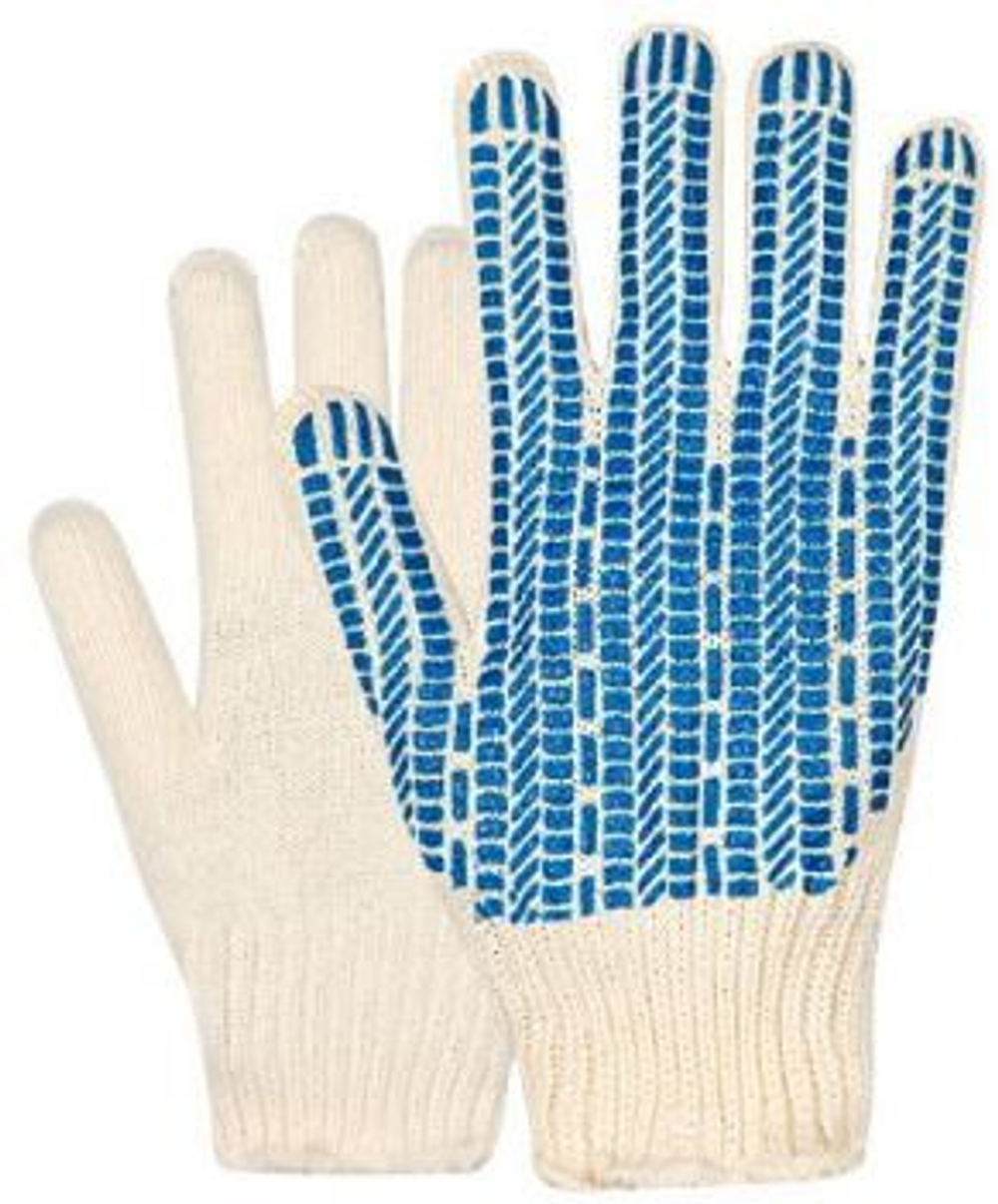 Перчатки белые ХБ/5 ниток, протектор (200шт)