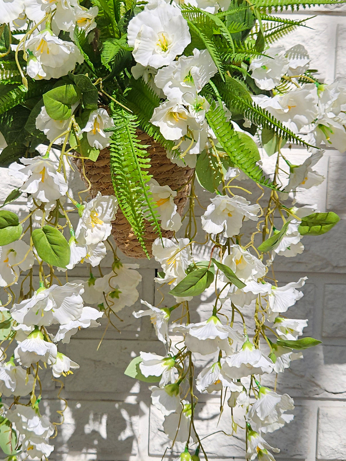 Жасмин в подвесном плетеном кашпо