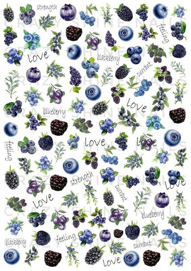 Слайдер-дизайн Crazy Shine Nails: Синие ягоды