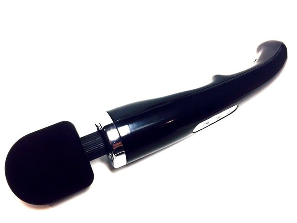 Черный перезаряжаемый вибромассажер для тела Wand Master 30 Speed (Цвет: черный)