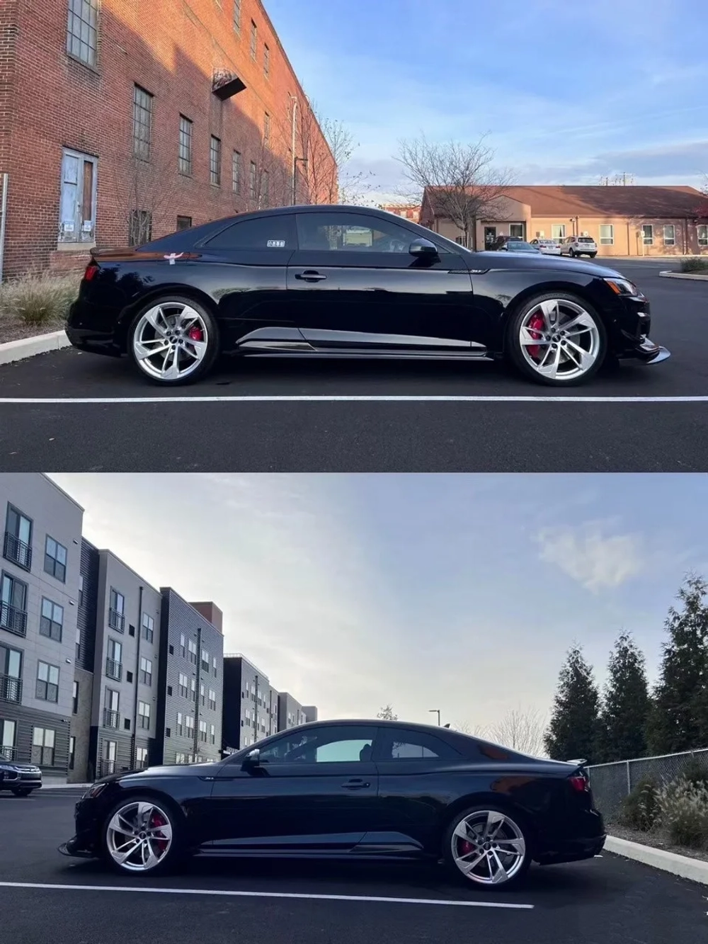 Карбоновый обвес для Audi RS5 2016-2018+ Ауди бампер диффузор губа юбки спойлер