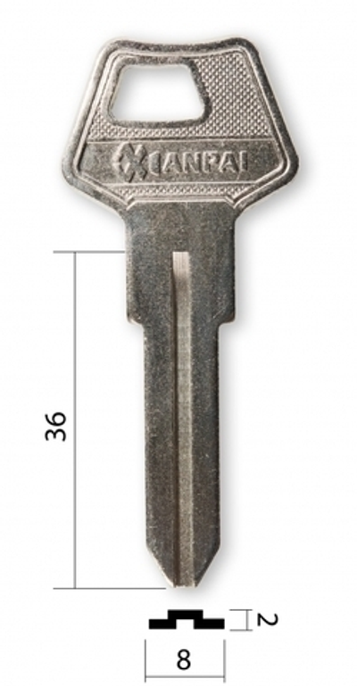 Заготовка английского ключа 10227 KIR-2 SEM1 SMH1 VTK2 КНР