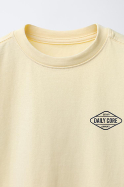 ZARA ФУТБОЛКА С ЛОГОТИПОМ, ЖЕЛТЫЙ