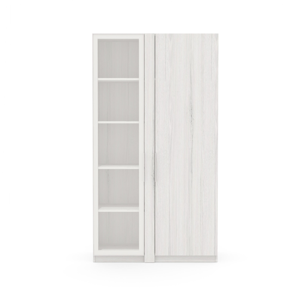 Гардероб и стеллаж со стеклом вариант №2 ТАЙМС (TIME S)