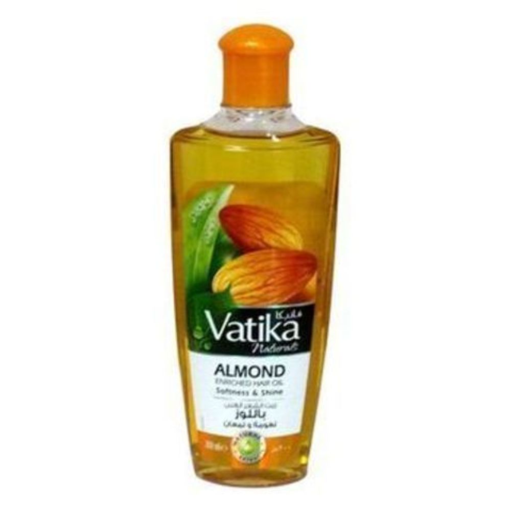 Масло для волос Dabur Vatika Almond Softness &amp; Shine Дабур Ватика Миндаль Для мягкости, блеска, увлажнения 200 мл.