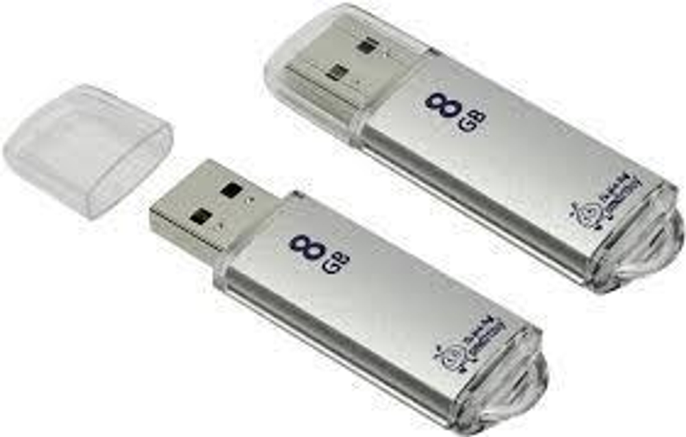 Флеш-накопитель 8 Gb Smartbuy V-Cut Silver