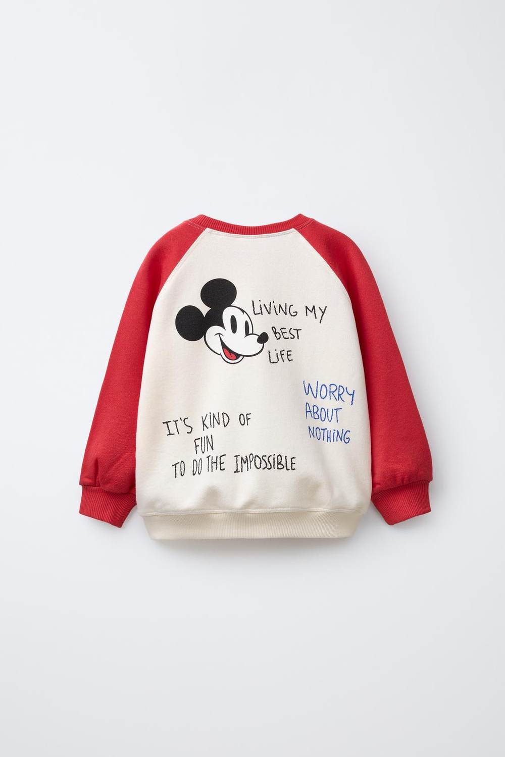 ZARA ТОЛСТОВКА MICKEY MOUSE © DISNEY, КРАСНЫЙ/БЕЛЫЙ