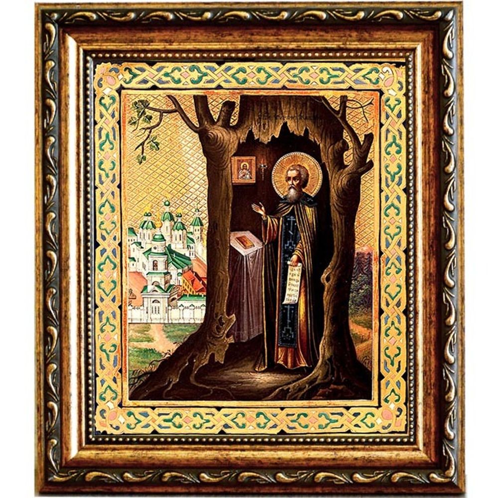 Тихон Медынский, Калужский преподобный. Икона на холсте.