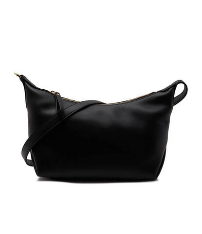 Кожаная сумка хобо kassie LAUREN RALPH LAUREN - черный(431912002)