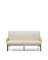 Двухместный диван Amsen, бежевый с подлокотниками из шпона дуба