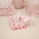 Подсвечник «Тайна любви» 8,5*8,3*3 см, Розовый нежный