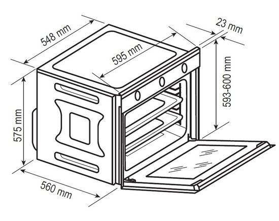 Электрический духовой шкаф Kraft Technology TCH-OV107RBGES