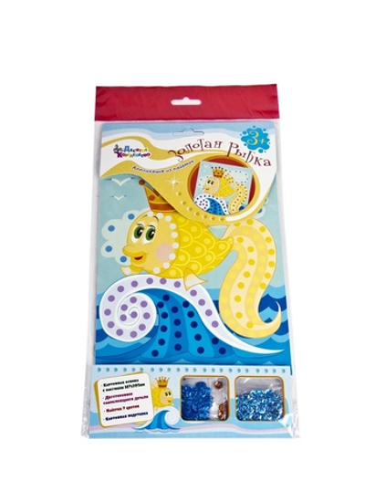 Набор для творчества Аппликация из пайеток "Золотая рыбка" 01521