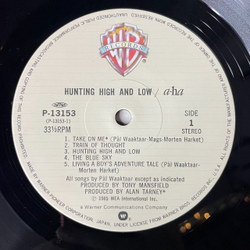 Винтажная виниловая пластинка LP A ha Hunting High And Low (Japan 1985) (Obi) Take On Me P-13153