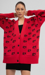 Кардиган вязаный с лого ML