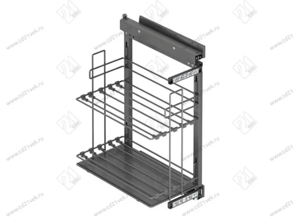 S-2890-A Выдвижная система для противней в базу 350 мм, Starax, (310х475х640) левая, антрацит