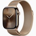 Apple Watch Series 10 GPS + Cellular 42mm Gold Titanium Case with Stainless Steel Milanese Loop