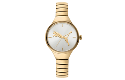 PUMA Contour Series Wrist Watch Quartz Movement Stainless Steel Strap 28mm White Dial Women"s Watch 30m Water Resistant