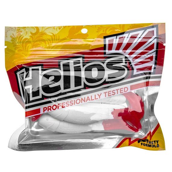 Виброхвост Helios Chubby 3,55"/9 см White RT 5шт. (HS-4/1-003)