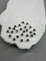 Шатоны 4 мм, Кизил в серебре, 25 шт