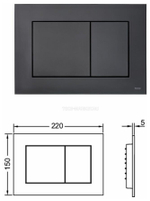 Инсталляция TECE TECEbase для подвесного унитаза с клавишей черный матовый K440407