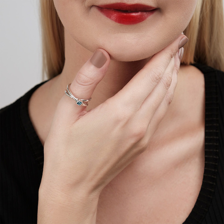 "Эврика" кольцо в серебряном покрытии из коллекции "Kaleidoscope" от Jenavi