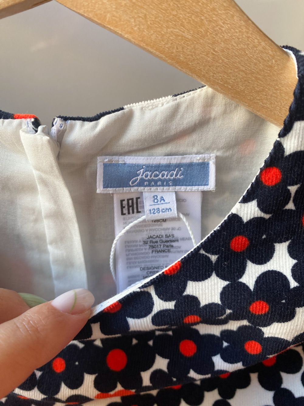 Новое платье из микровельвета Jacadi, 128