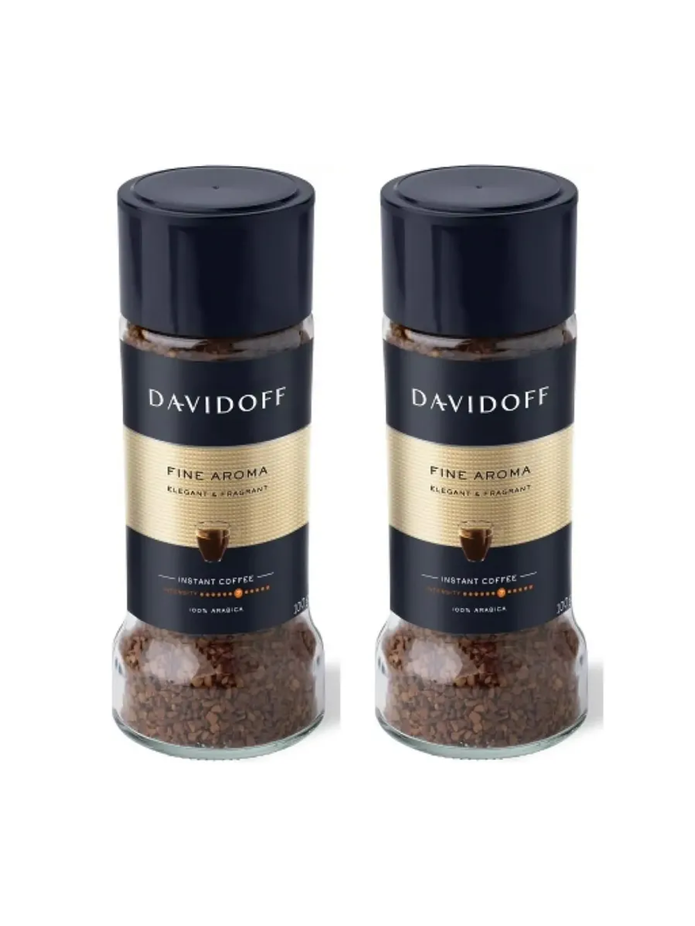 Кофе растворимый Davidoff Fine Aroma, 100 г стеклянная банка (Давидоф) х 2 шт