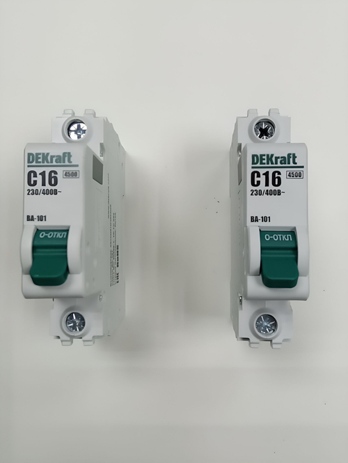 Автоматический выключатель 1-пол. 16А тип C 4,5кА серия ВА-101 DEKraft (2шт)