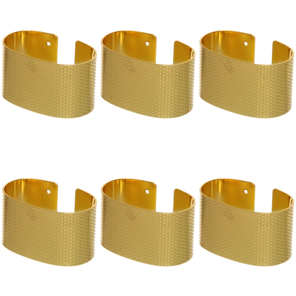 Набор колец для салфеток 6шт «Ампир» 5,5*3см, золото