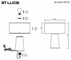 Настольная лампа декоративная ST-Luce Jackie SL1354.704.01