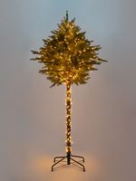 Елка на ножке «Торшер» с гирляндой встроенной (Литая хвоя) 210 см / 2,1 м