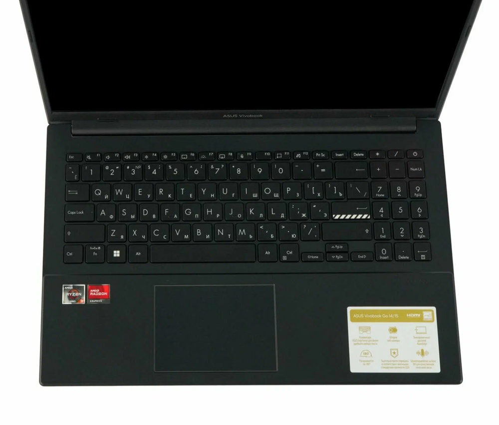 Ноутбук 15.6" ASUS R3-7320U/8ГБ/512ГБ/VGA int/Win 11 Pro/Office 2024 Pro Plus, Черный E1504FA-BQ1346