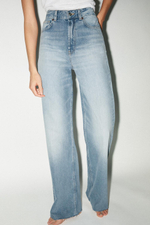 Джинсы с высокой посадкой trf wide leg