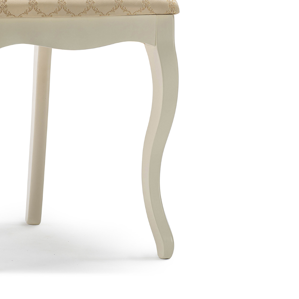 Стул деревянный Woodville Луиджи молочный, бежевый, ножки белые