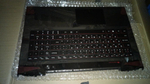 Верхняя панель с клавиатурой (топкейс) для ноутбука Lenovo Y50-70 раскладка - арабская, с посветки, черная, без отпечатка пальца (5CB0F78849), оригинал