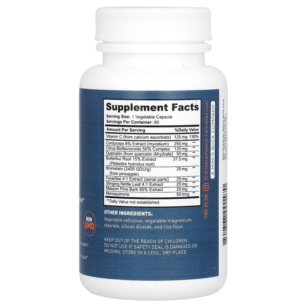 Dr. Tobias, Здоровье легких, 60 капсул