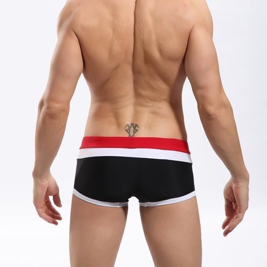 Мужские плавки с черной, белой и красной полосой SEOBEAN Swimsuit