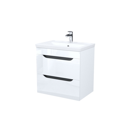 Тумба с умывальником IDDIS Ray, подвесная, 60 см, белый, RAY60W0i95K