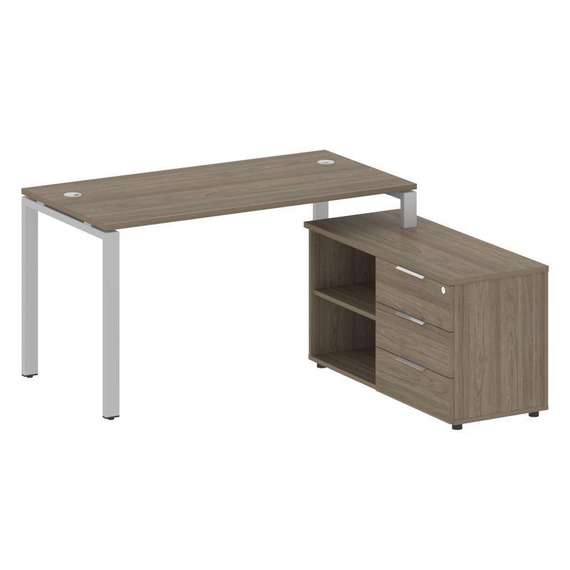 Метал Систем Рабочая станция с тумбой на П-образном м/к БП.РС-СТС-2.3 (R)