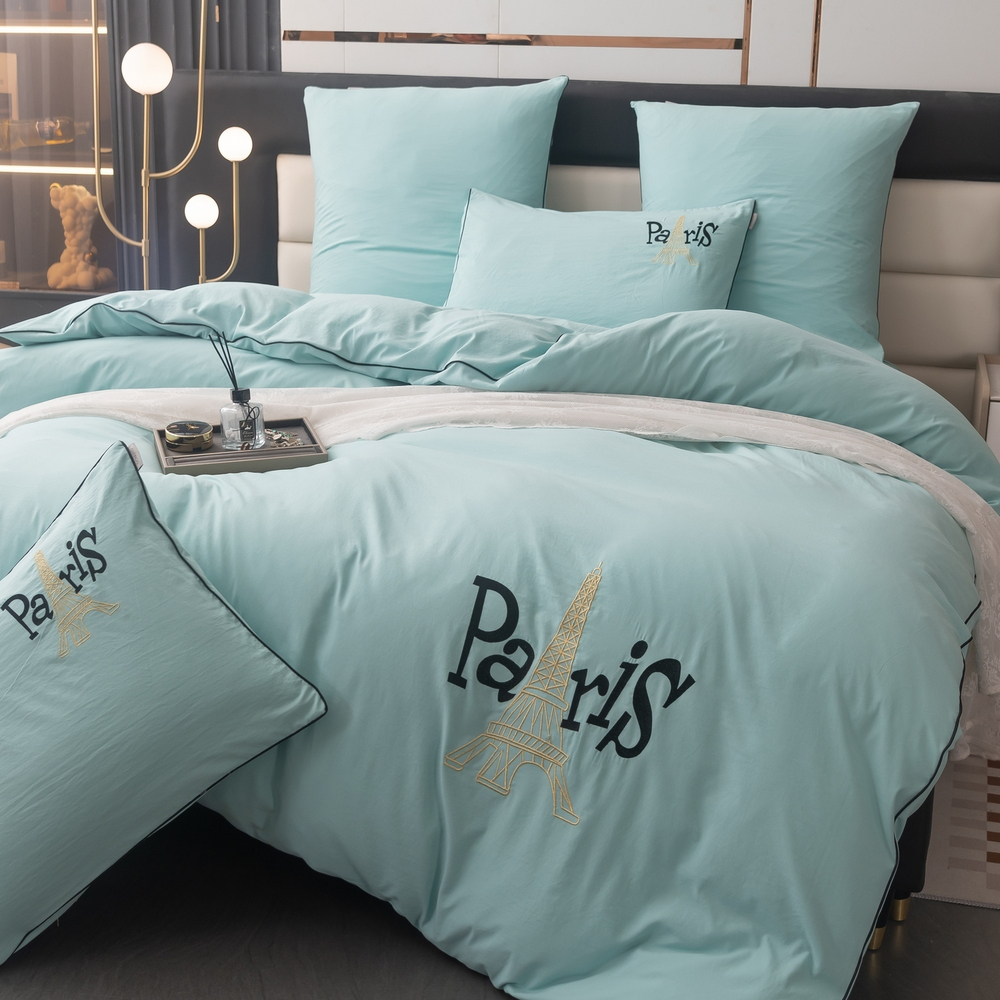 КПБ Mood of Paris на резинке MPR003, Евро, 4 наволочки, простынь 160*200*35