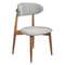 Стул Mod, светло-серое букле, каркас из массива бука в цвете орех