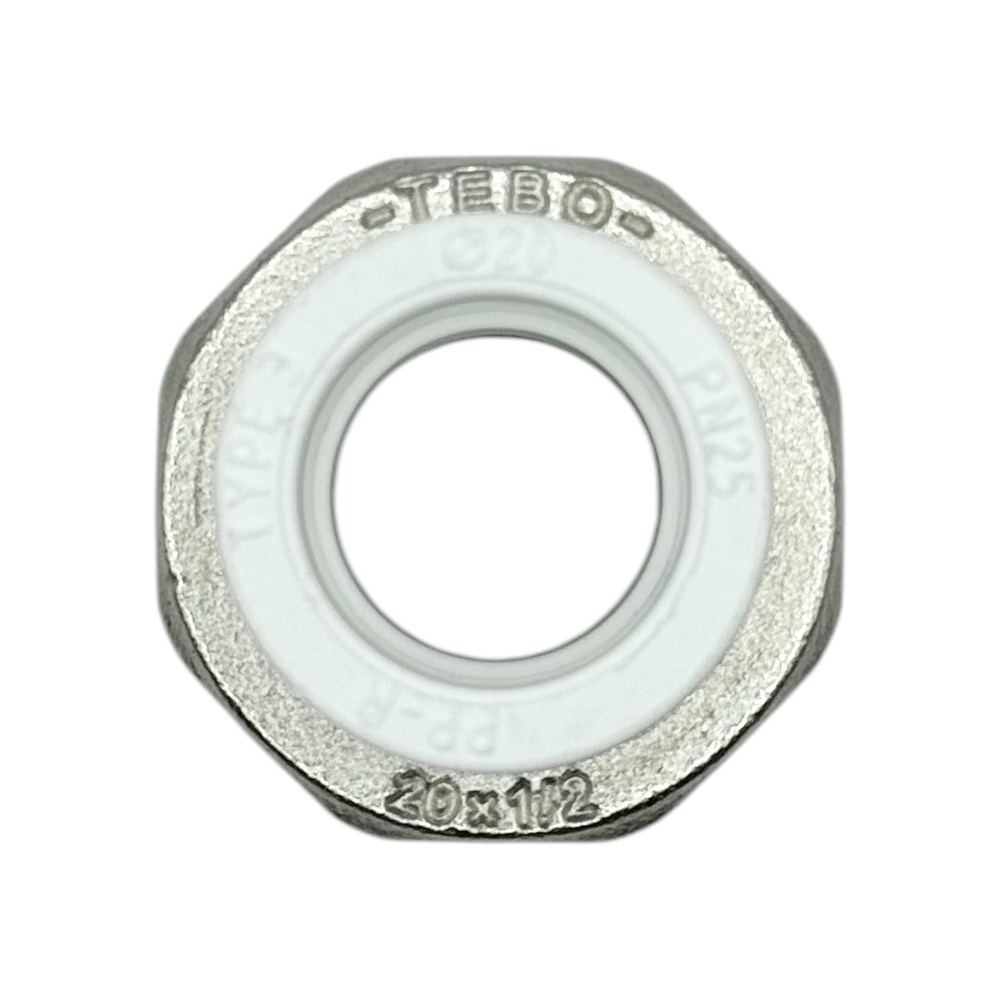 Муфта комбинированная разъемная (Американка) TEBO 20x1/2" внутренняя резьба под O-Ring кольцо