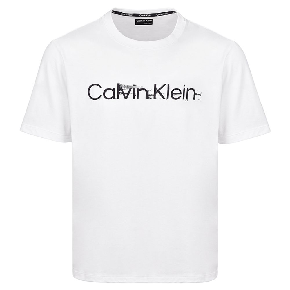 Мужская теннисная футболка Calvin Klein PW SS T-shirt - bright white